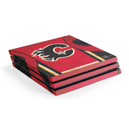 NHL Calgary Flames Home Jersey PS4 Pro Console Skin